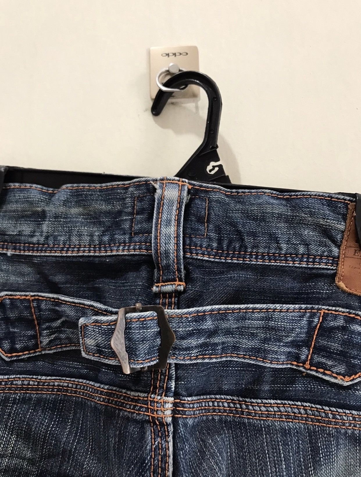 Edwin JapaneseBrand Edwin Distressed Buckle Flared denim jeans Size US 36 / EU 52 - 4 Thumbnail