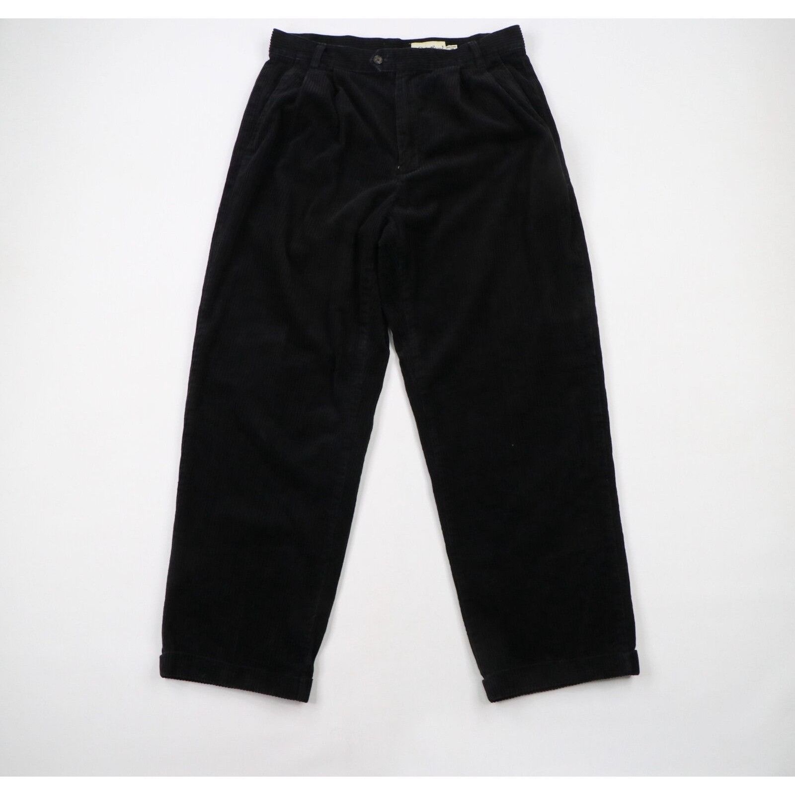 Vintage Vintage 90s Eddie Bauer Faded Wide Leg Corduroy Pants Black ...