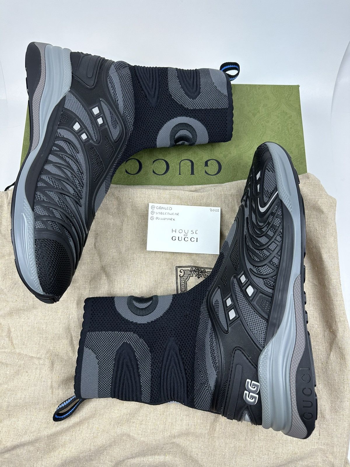 Gucci Gucci UltraPace Hightop Sock Sneaker Size US 11.5 / EU 44-45 - 2 Thumbnail
