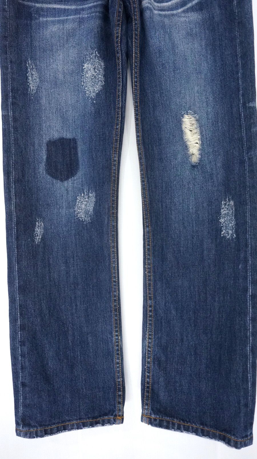 JACKROSE Japan JACKROSE Double Waist Distressed Ripped Jeans Size US 33 - 8 Thumbnail