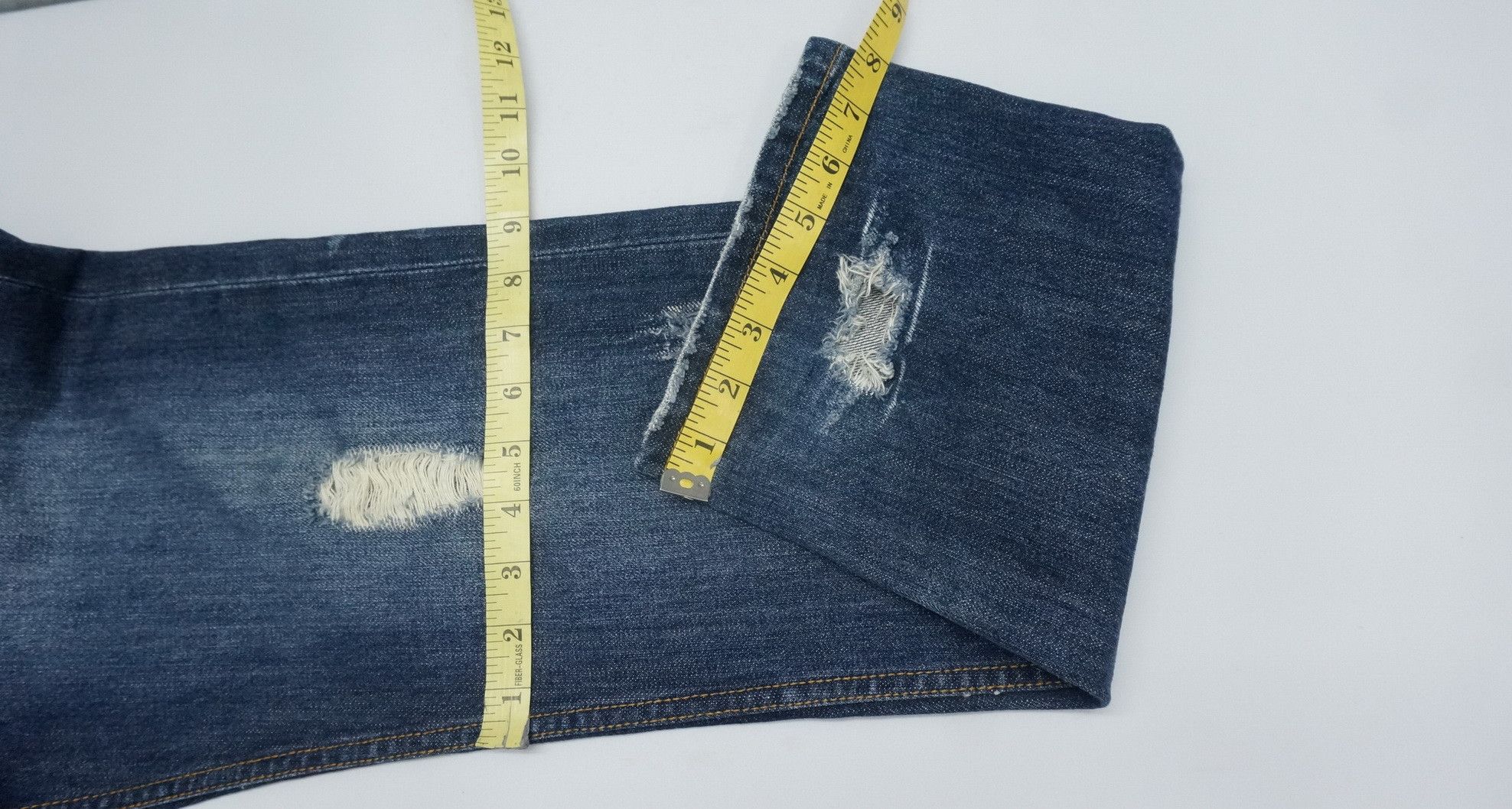 JACKROSE Japan JACKROSE Double Waist Distressed Ripped Jeans Size US 33 - 16 Thumbnail