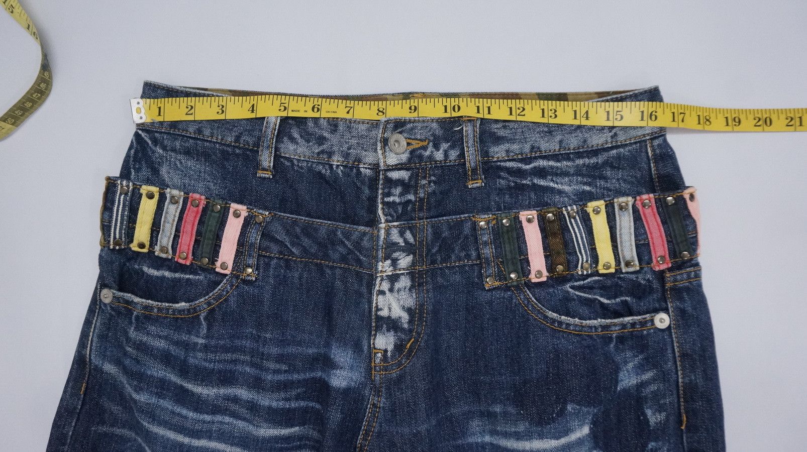 JACKROSE Japan JACKROSE Double Waist Distressed Ripped Jeans Size US 33 - 13 Thumbnail