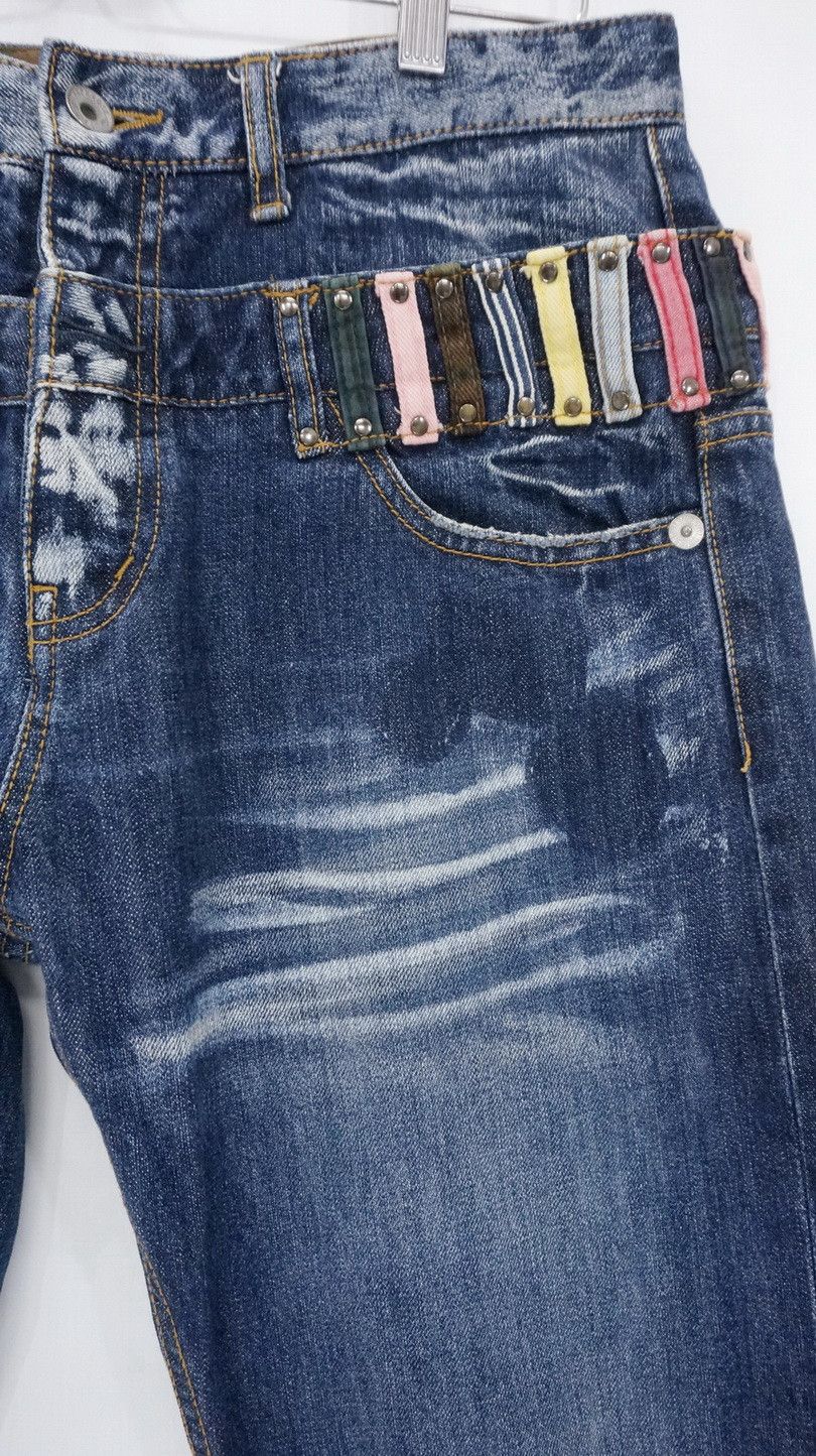 JACKROSE Japan JACKROSE Double Waist Distressed Ripped Jeans Size US 33 - 7 Thumbnail