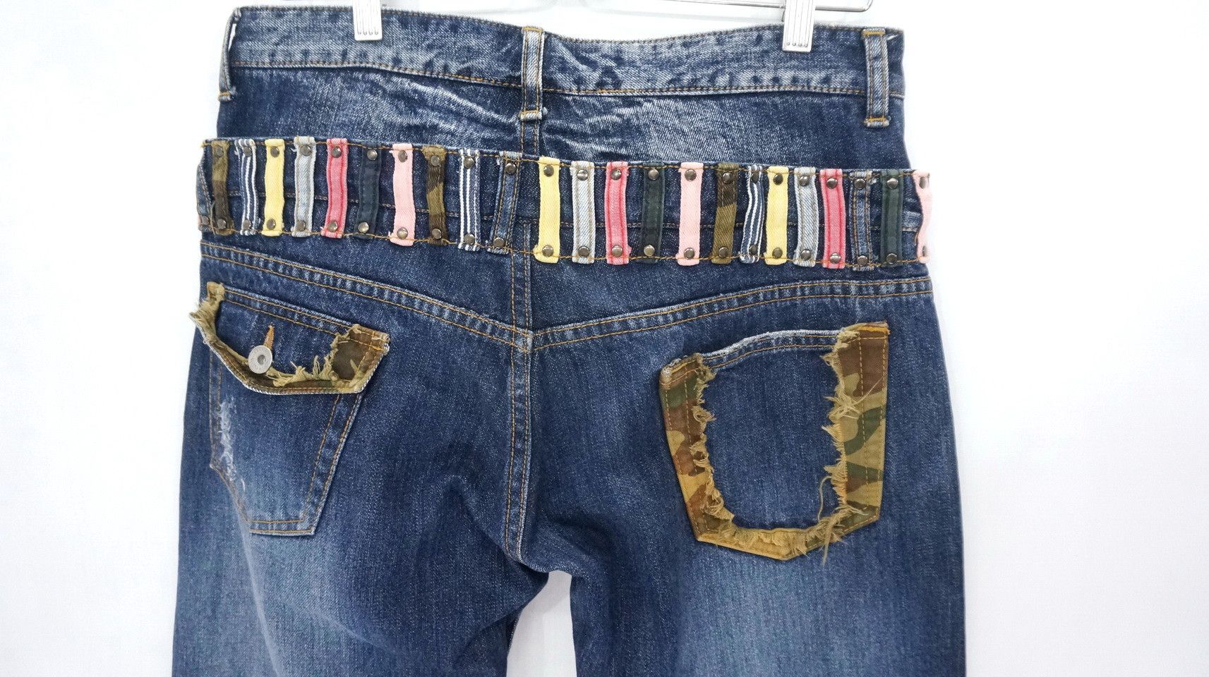 JACKROSE Japan JACKROSE Double Waist Distressed Ripped Jeans Size US 33 - 5 Thumbnail