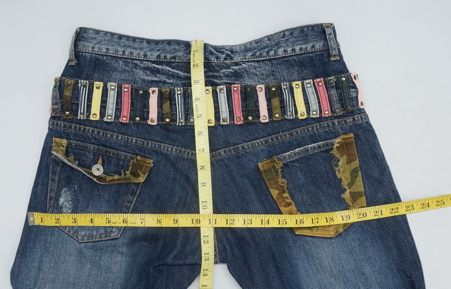 JACKROSE Japan JACKROSE Double Waist Distressed Ripped Jeans Size US 33 - 17 Thumbnail