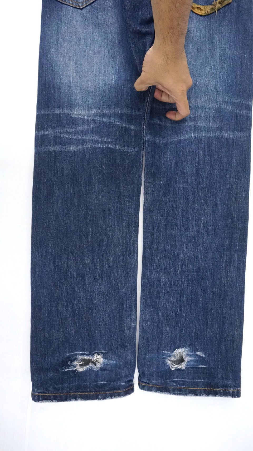 JACKROSE Japan JACKROSE Double Waist Distressed Ripped Jeans Size US 33 - 11 Thumbnail