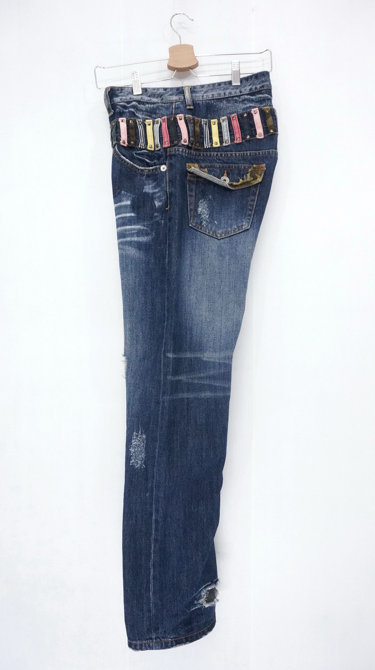 JACKROSE Japan JACKROSE Double Waist Distressed Ripped Jeans Size US 33 - 4 Thumbnail
