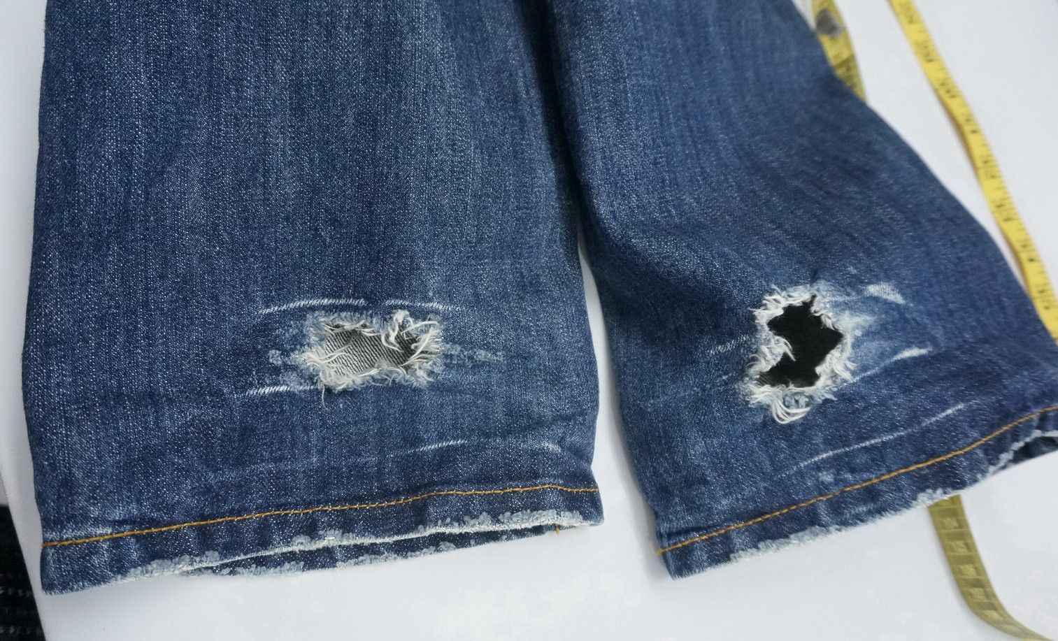 JACKROSE Japan JACKROSE Double Waist Distressed Ripped Jeans Size US 33 - 22 Thumbnail