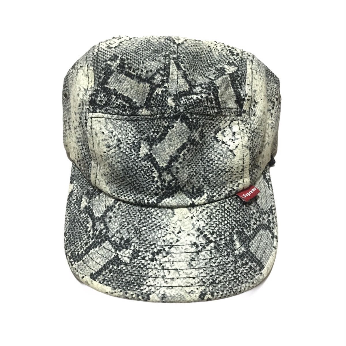 Vintage Supreme snakeskin 5 panel camp cap F/W 2001
