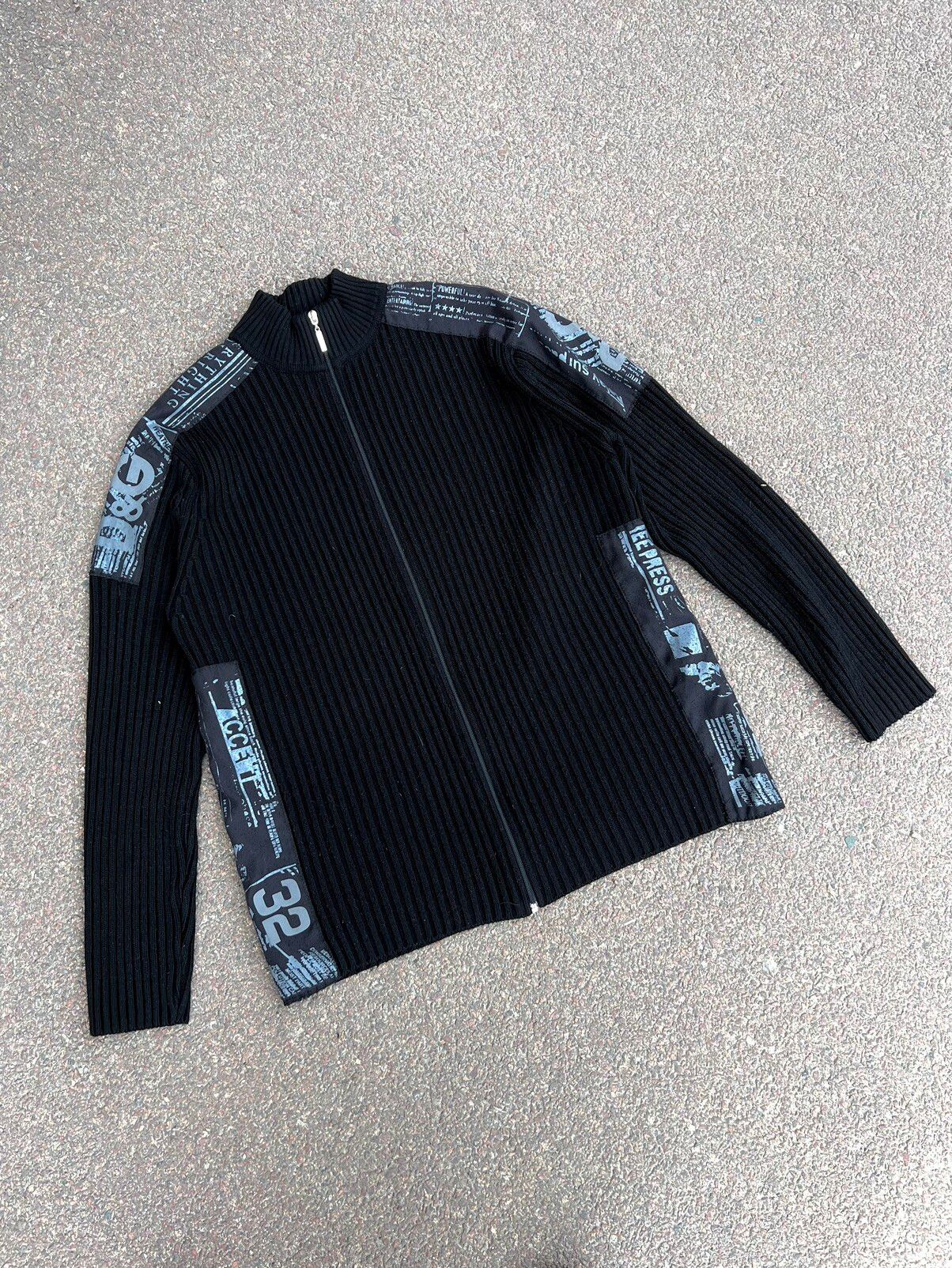 Pre-owned Avant Garde Vintage Y2k Japanese Dolce & Gabanna Style Knit Sweater In Black