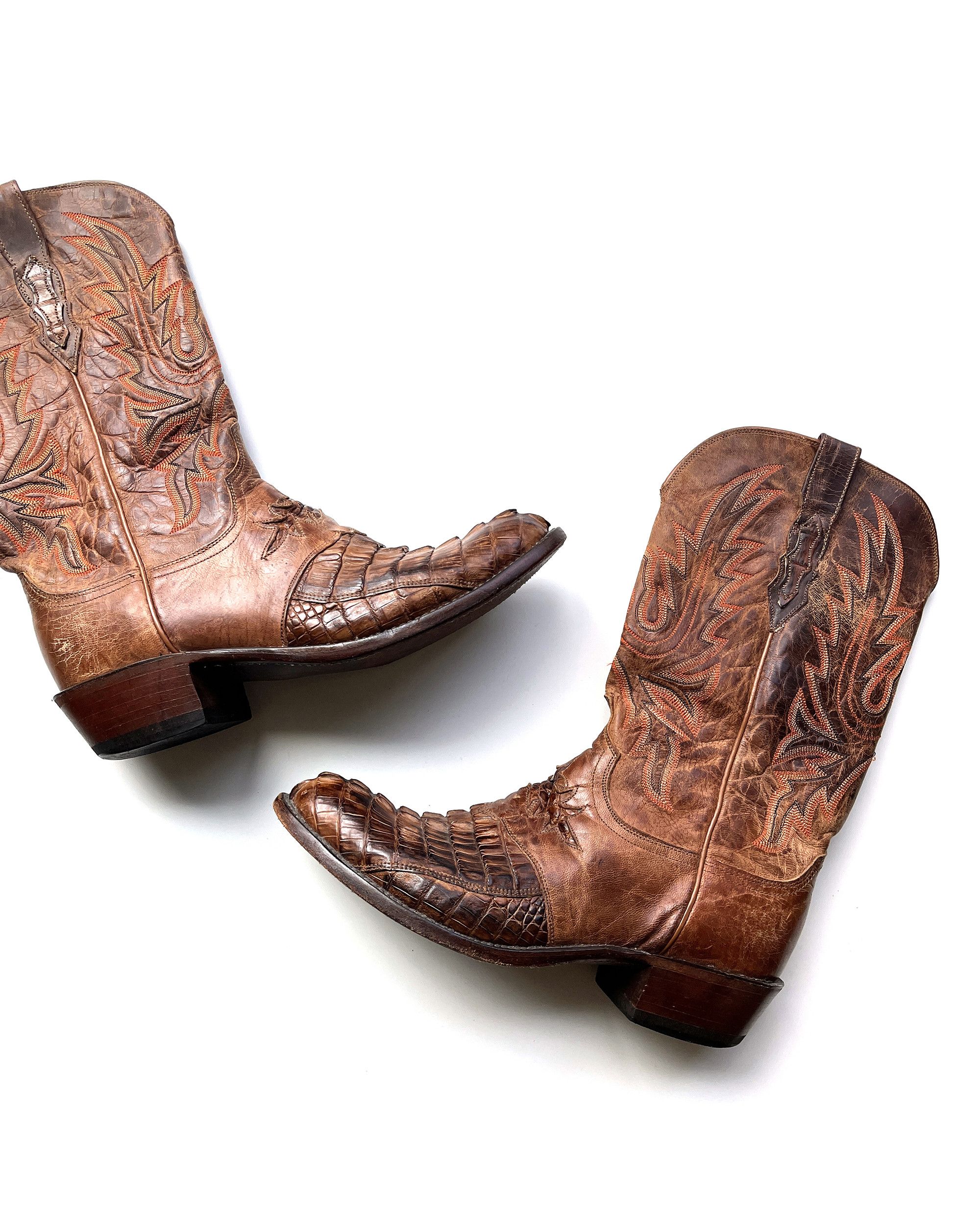 Bottes Cowboy Lucchese Classics Jones En Cuir Caiman - Taille US 8 (UK 7,5), Occasion Excellent état
