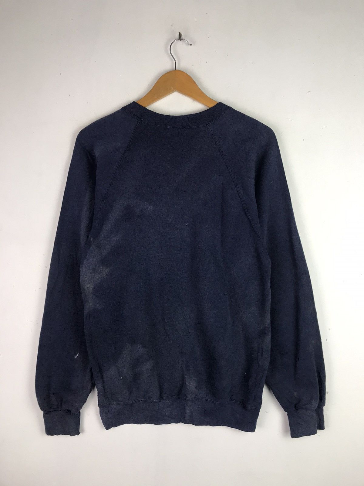 Vintage Vintage Navy Sweatshirt made in Usa Size US M / EU 48-50 / 2 - 2 Thumbnail