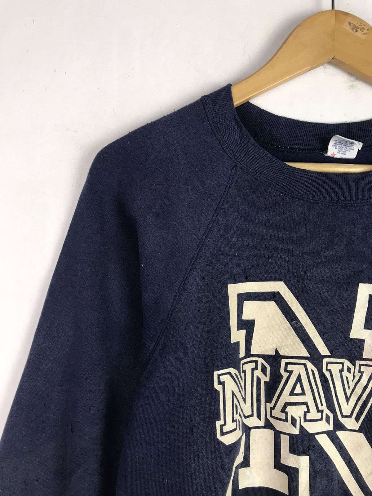 Vintage Vintage Navy Sweatshirt made in Usa Size US M / EU 48-50 / 2 - 6 Thumbnail