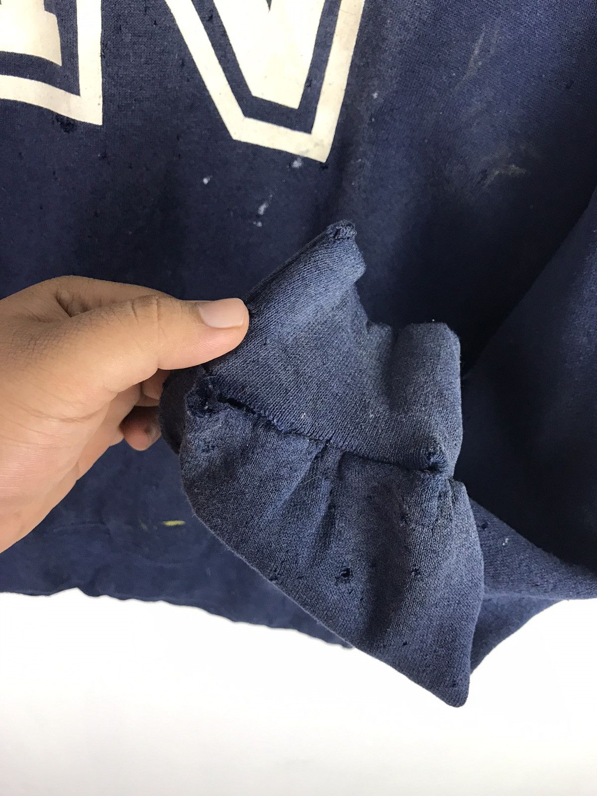 Vintage Vintage Navy Sweatshirt made in Usa Size US M / EU 48-50 / 2 - 13 Thumbnail