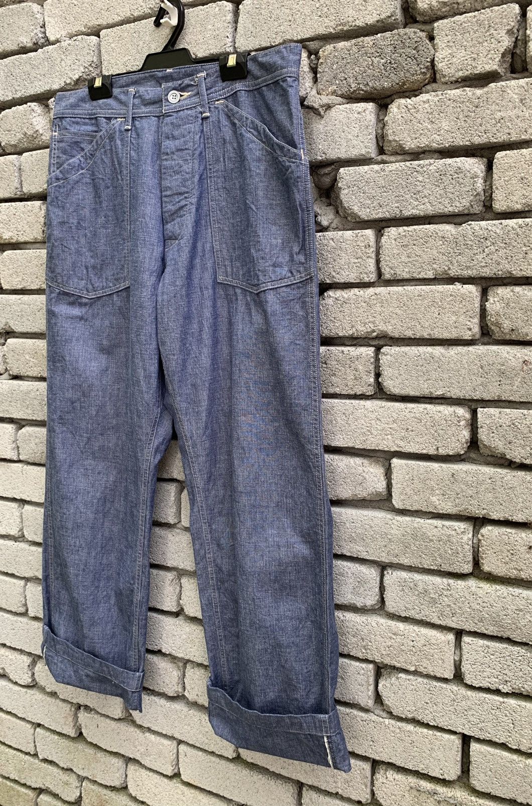 *A VONTADE A VONTADE Selvedge Trouser Denim Pants Size US 31 - 6 Thumbnail