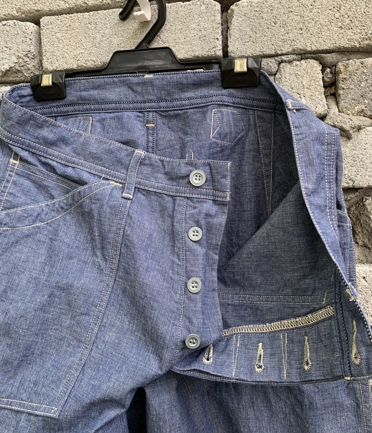 *A VONTADE A VONTADE Selvedge Trouser Denim Pants Size US 31 - 16 Thumbnail