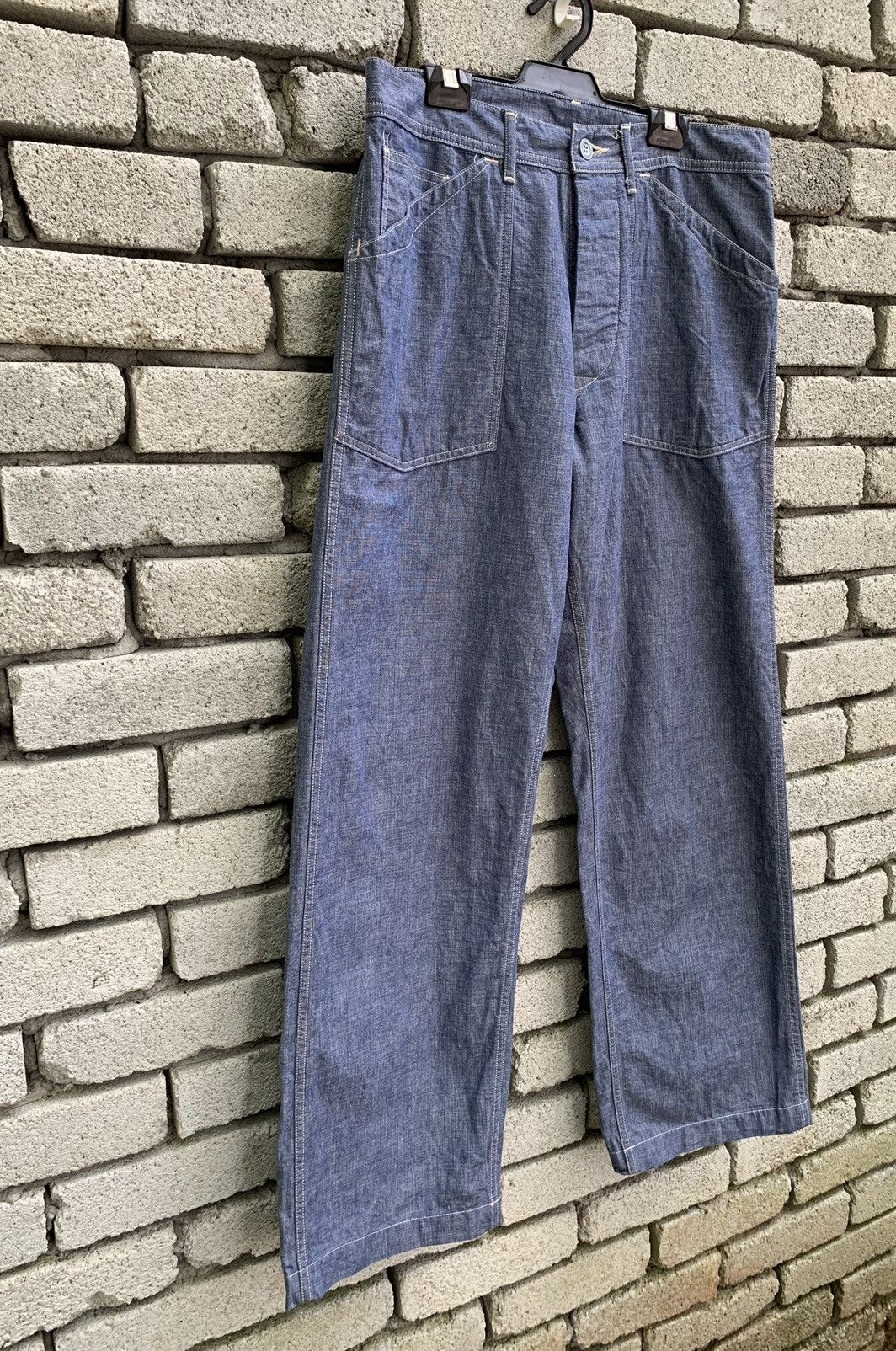 *A VONTADE A VONTADE Selvedge Trouser Denim Pants Size US 31 - 8 Thumbnail