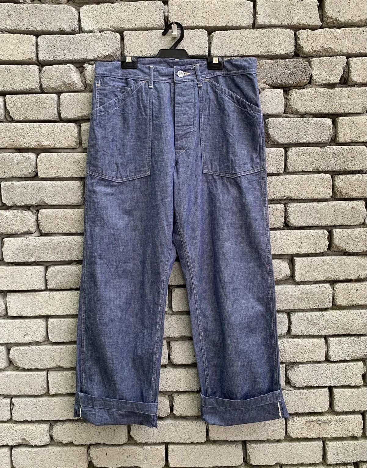 *A VONTADE A VONTADE Selvedge Trouser Denim Pants Size US 31 - 2 Thumbnail