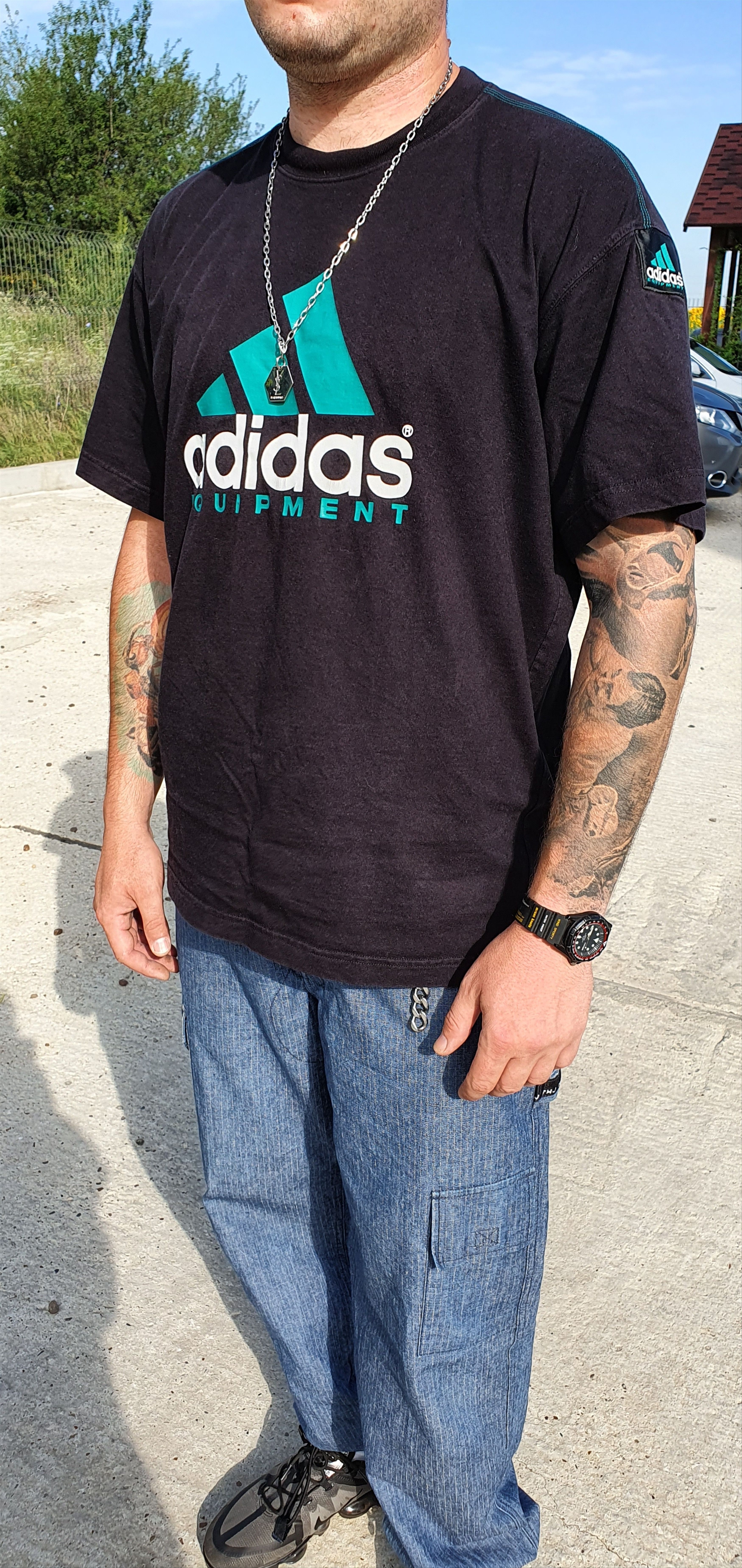 Adidas × Vintage Rare Vintage Adidas Equipment big logo tee shirt Size US XL / EU 56 / 4 - 5 Thumbnail