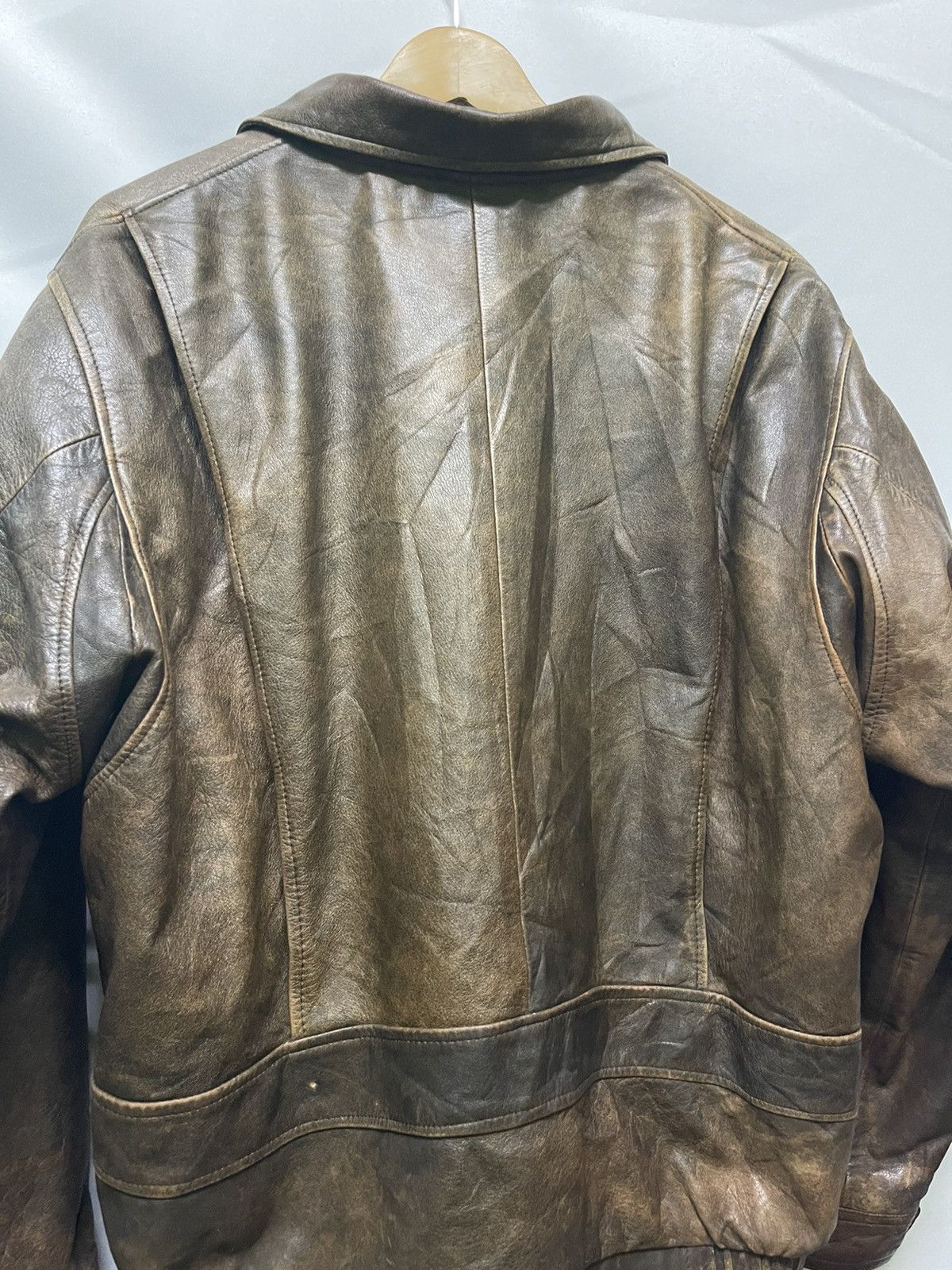 Vintage 📌Binding Offer📌 VINTAGE LEATHER JACKET BOMBER STYLE Size US XL / EU 56 / 4 - 15 Thumbnail