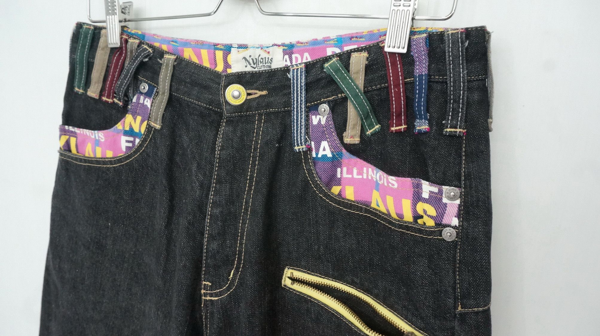 Japanese Brand Japan NYLAUS Multi pockets Black Jeans Size US 32 / EU 48 - 4 Thumbnail