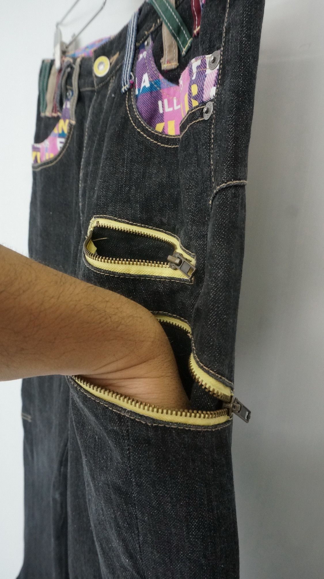 Japanese Brand Japan NYLAUS Multi pockets Black Jeans Size US 32 / EU 48 - 7 Thumbnail