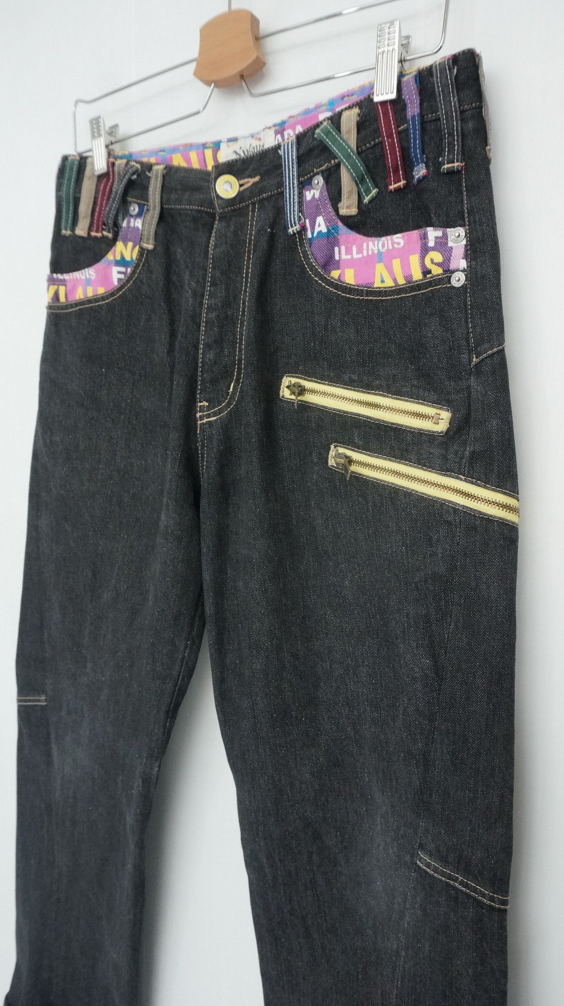Japanese Brand Japan NYLAUS Multi pockets Black Jeans Size US 32 / EU 48 - 3 Thumbnail