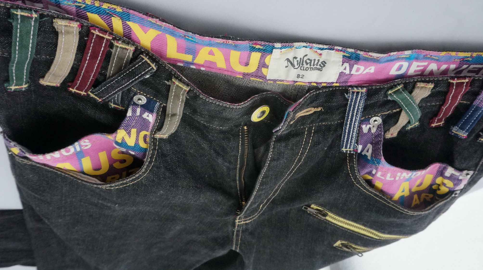 Japanese Brand Japan NYLAUS Multi pockets Black Jeans Size US 32 / EU 48 - 17 Thumbnail