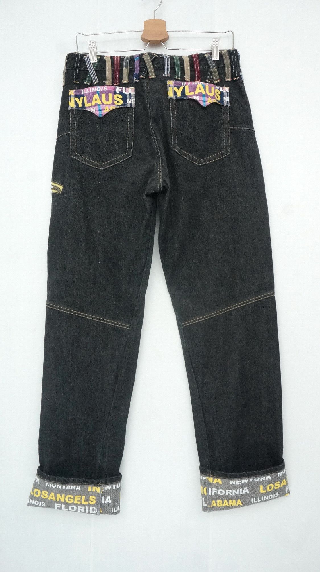 Japanese Brand Japan NYLAUS Multi pockets Black Jeans Size US 32 / EU 48 - 2 Thumbnail