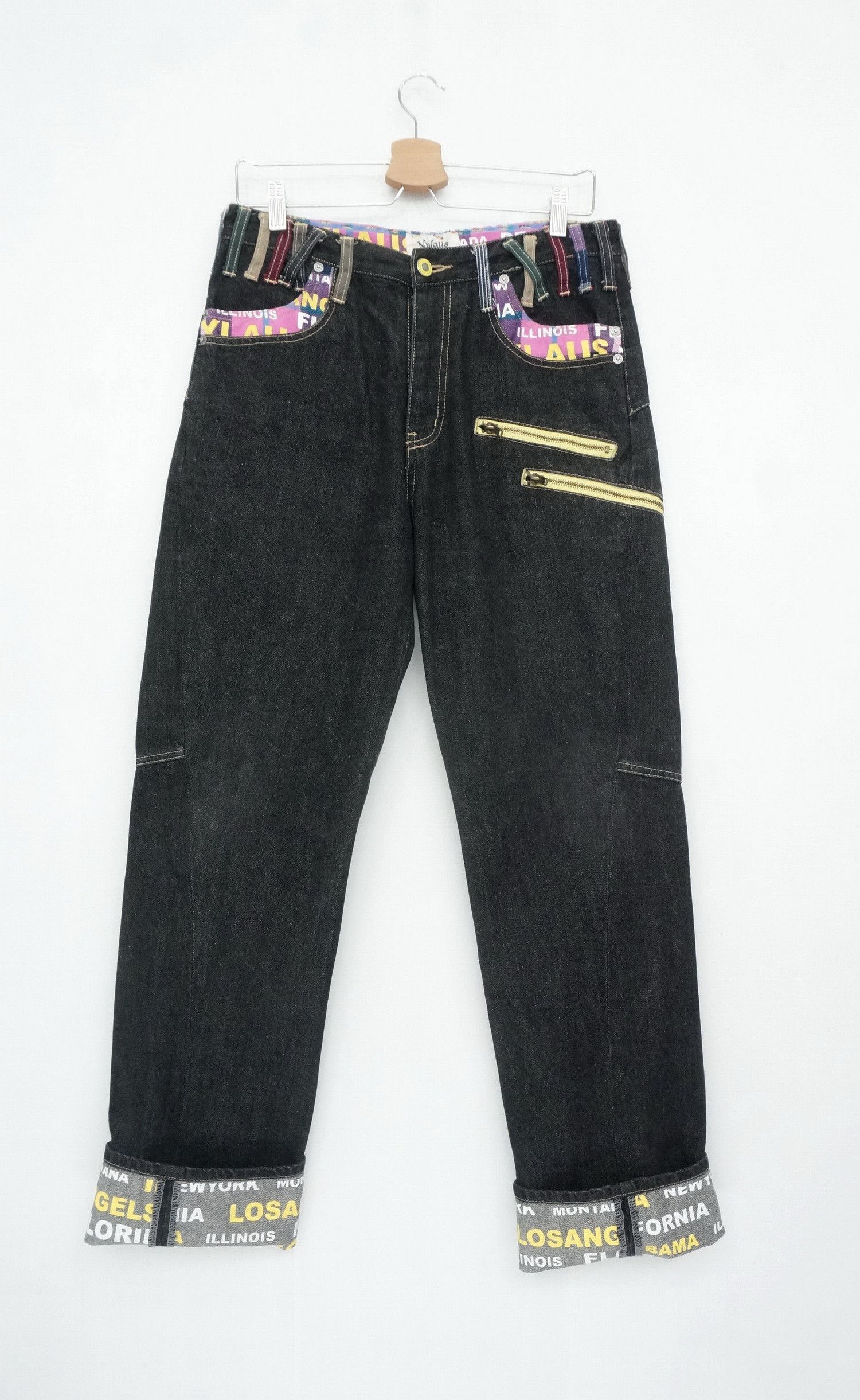 Japanese Brand Japan NYLAUS Multi pockets Black Jeans Size US 32 / EU 48 - 1 Thumbnail