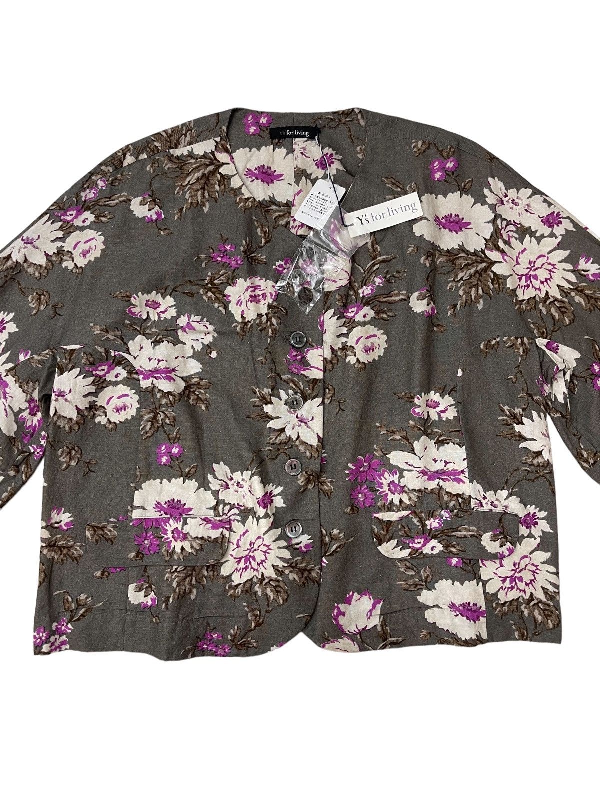 Yohji Yamamoto NWT!!! Ys For Living Floral Rayon Shirt Size L / US 10 / IT 46 - 9 Thumbnail