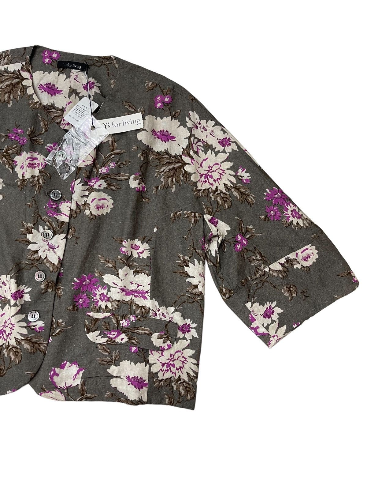 Yohji Yamamoto NWT!!! Ys For Living Floral Rayon Shirt Size L / US 10 / IT 46 - 7 Thumbnail