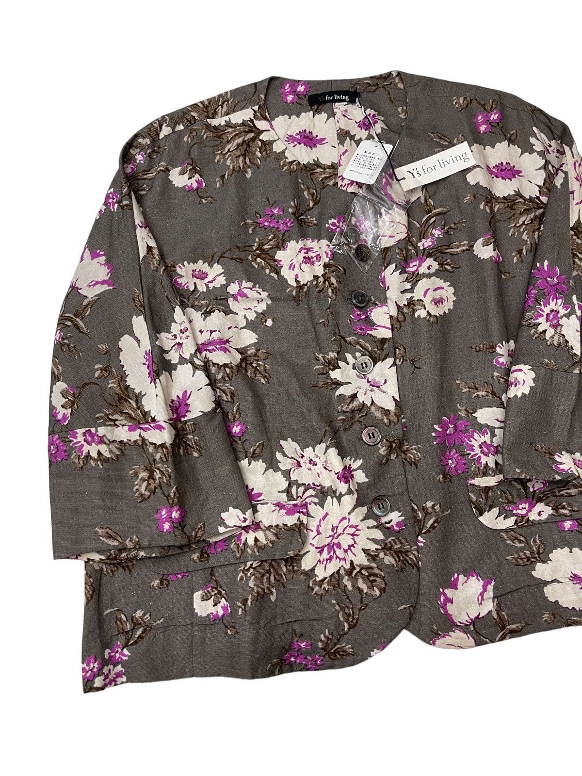 Yohji Yamamoto NWT!!! Ys For Living Floral Rayon Shirt Size L / US 10 / IT 46 - 3 Thumbnail