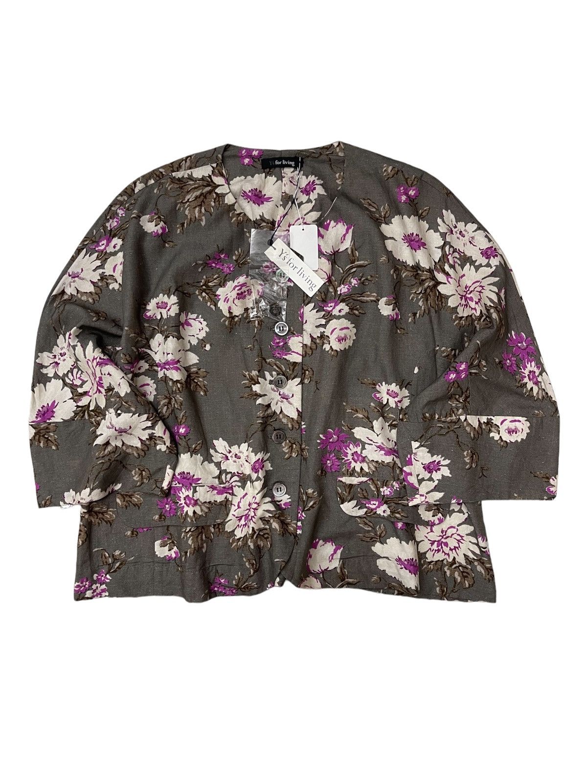 Yohji Yamamoto NWT!!! Ys For Living Floral Rayon Shirt Size L / US 10 / IT 46 - 1 Thumbnail