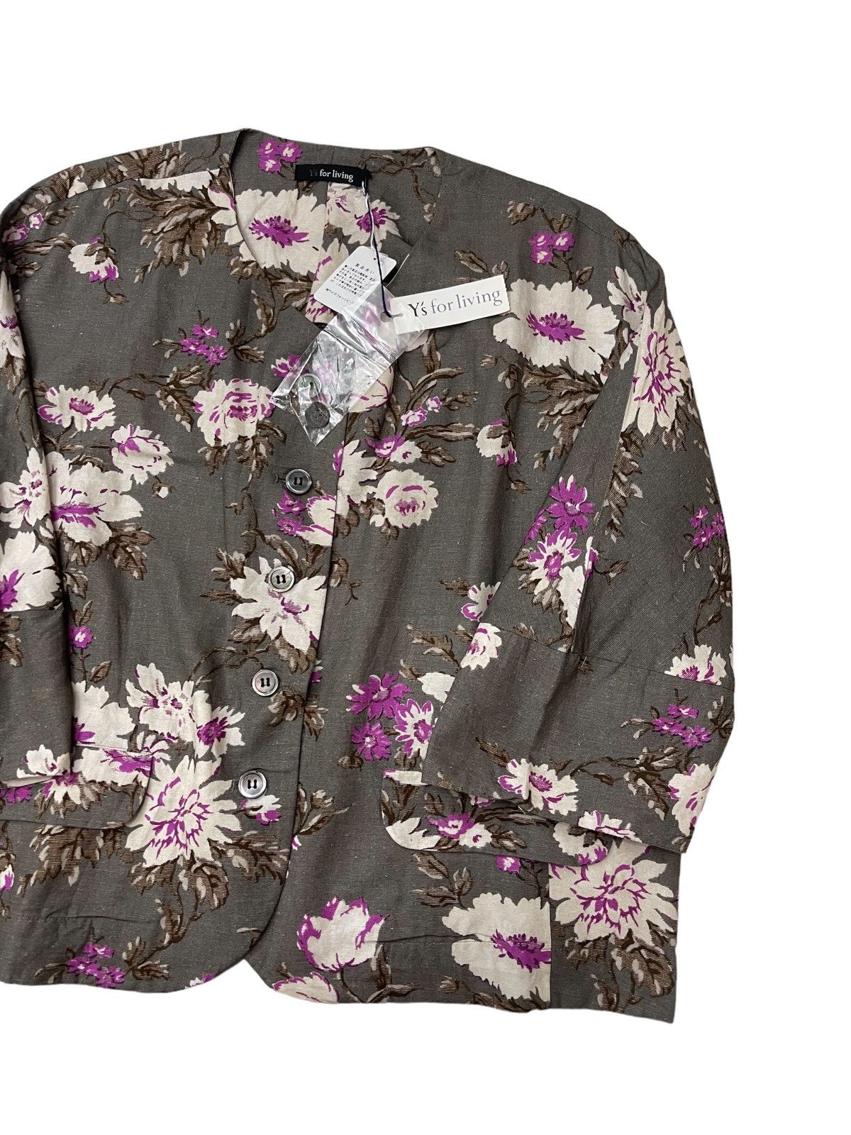 Yohji Yamamoto NWT!!! Ys For Living Floral Rayon Shirt Size L / US 10 / IT 46 - 4 Thumbnail