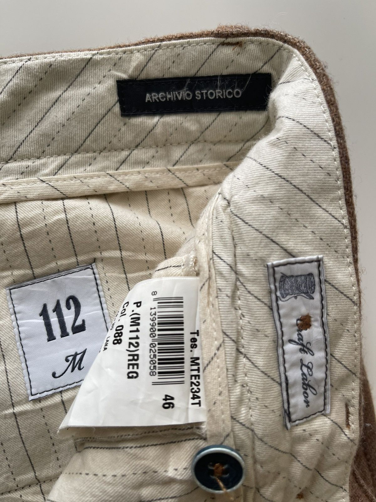 Mason's Masons Garments Archivio Storico Wool Trousers Size US 34 / EU 50 - 9 Thumbnail