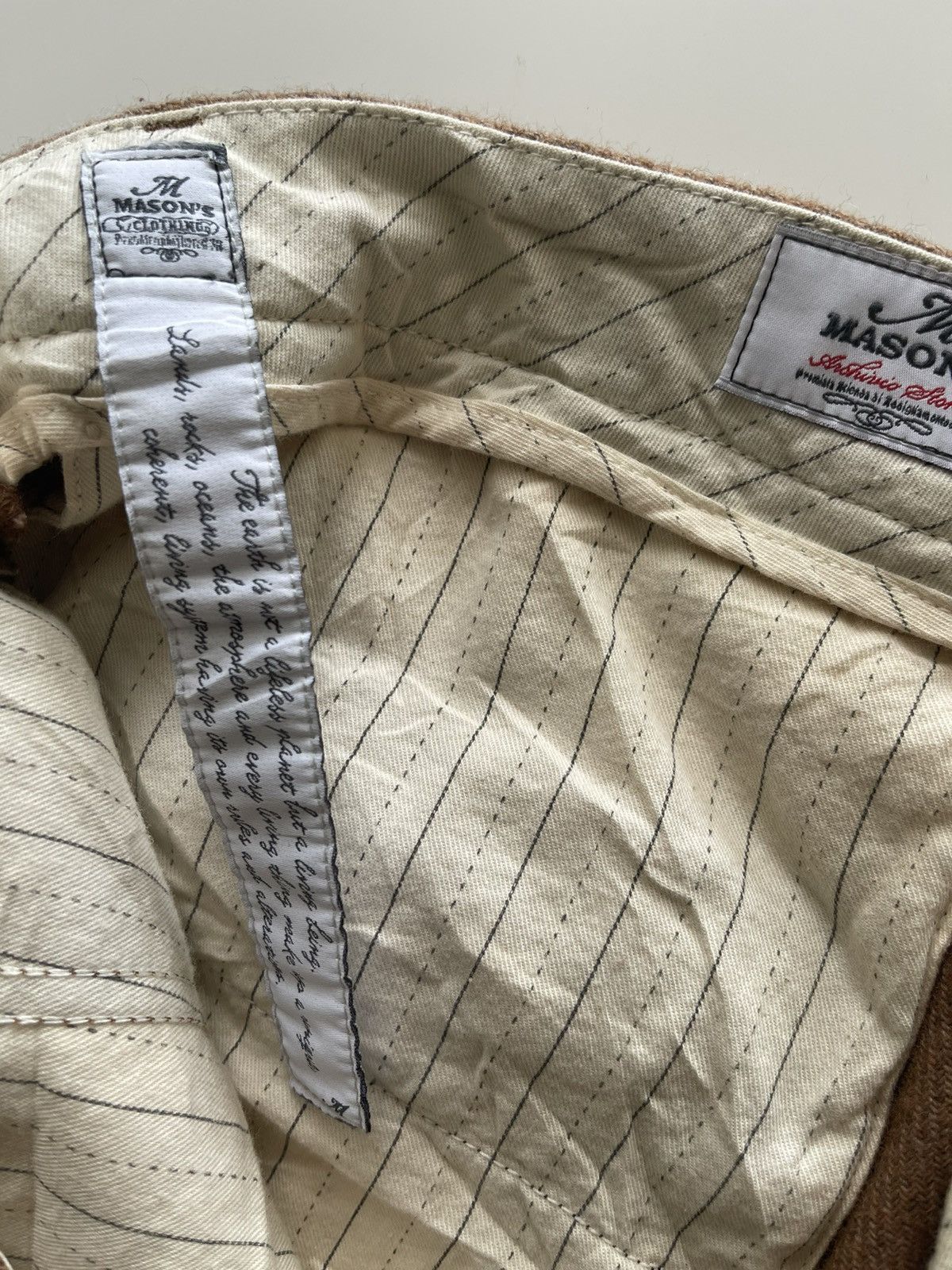 Mason's Masons Garments Archivio Storico Wool Trousers Size US 34 / EU 50 - 11 Thumbnail
