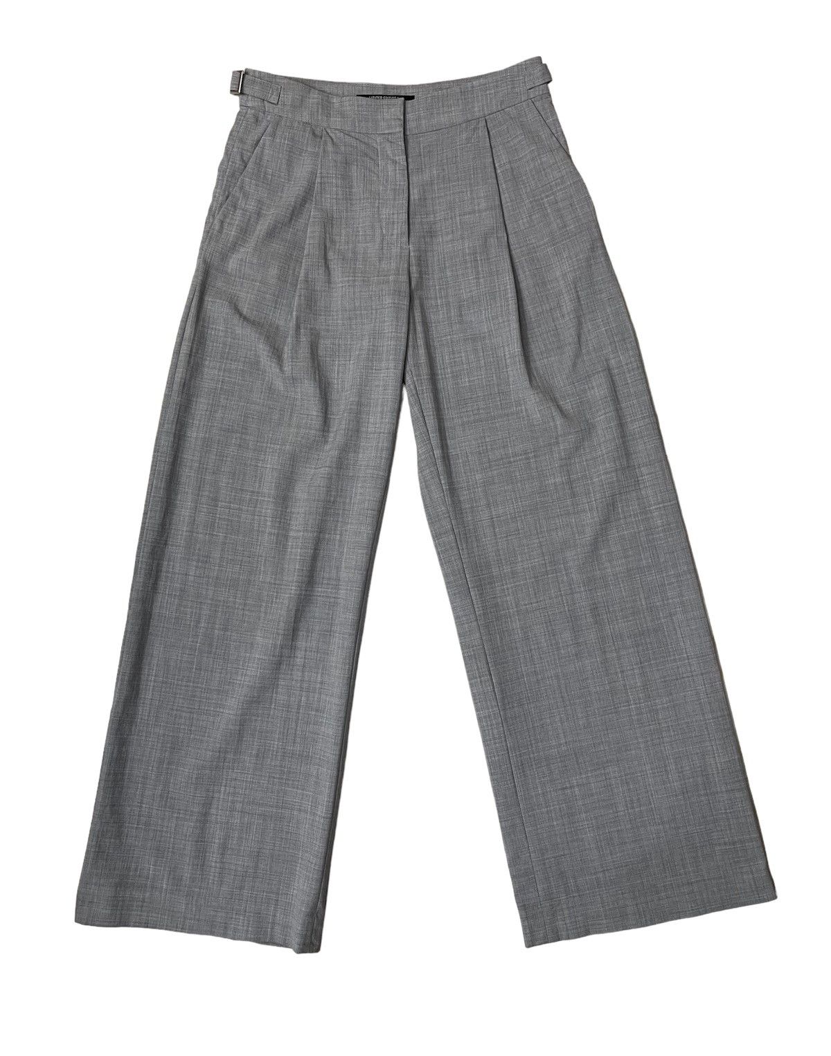 image of Karl Lagerfeld High Waist Loose Trousers Pants in Silver Grey, Women's (Size 31)