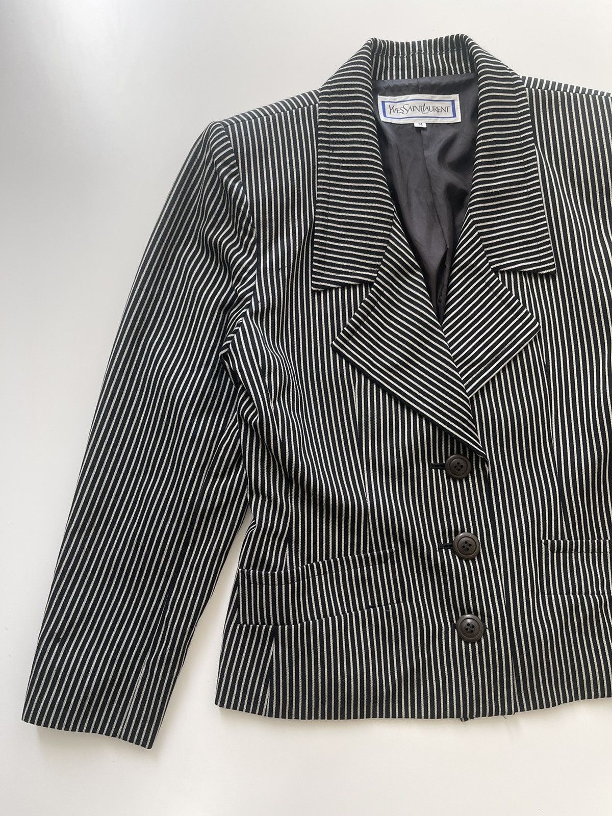 Yves Saint Laurent YSL Cropped Jacket Size M / US 6-8 / IT 42-44 - 4 Thumbnail