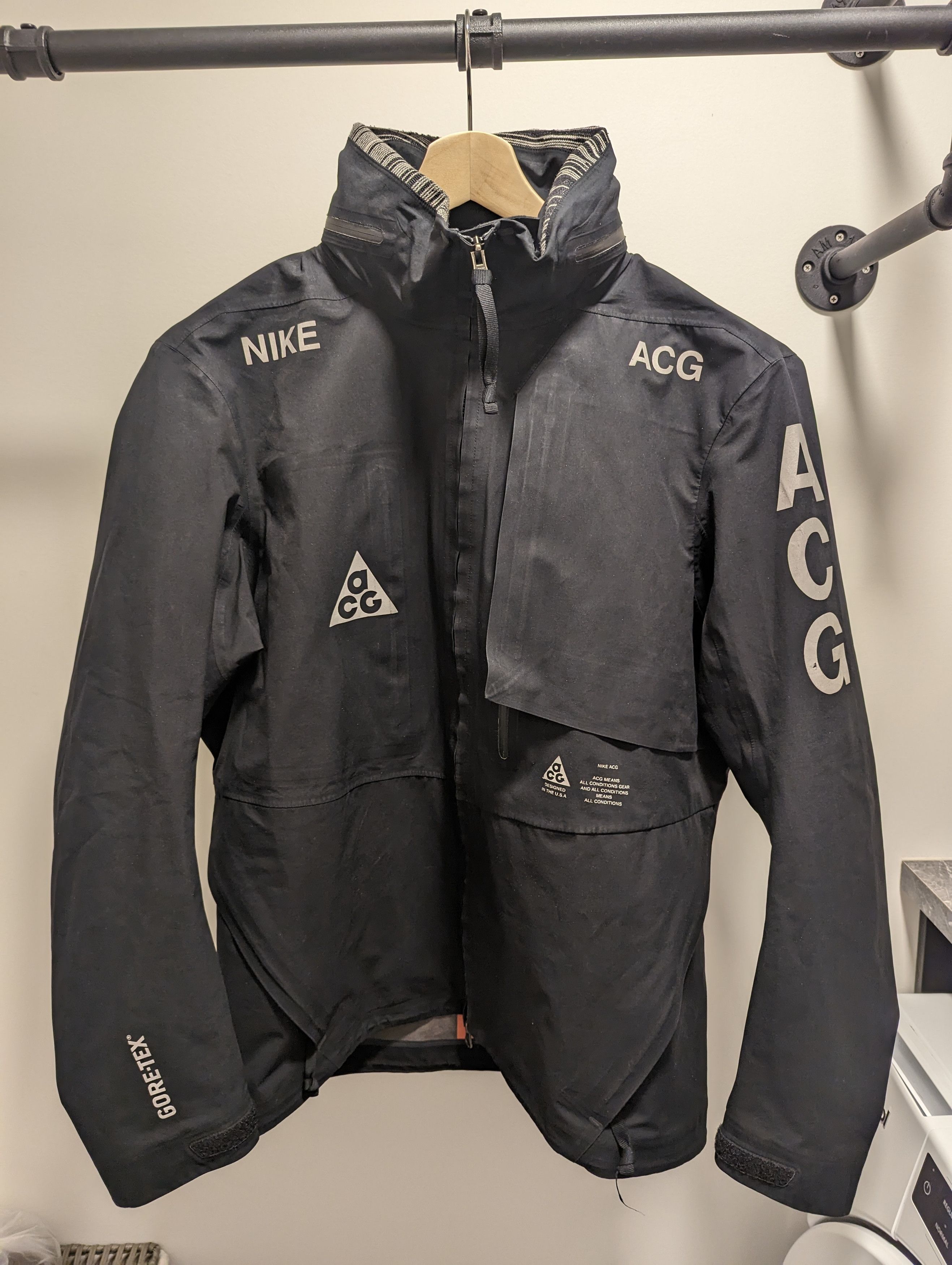 Nike ACG ACG 2 in 1 Black Goretex Jacket Shell Only Grailed