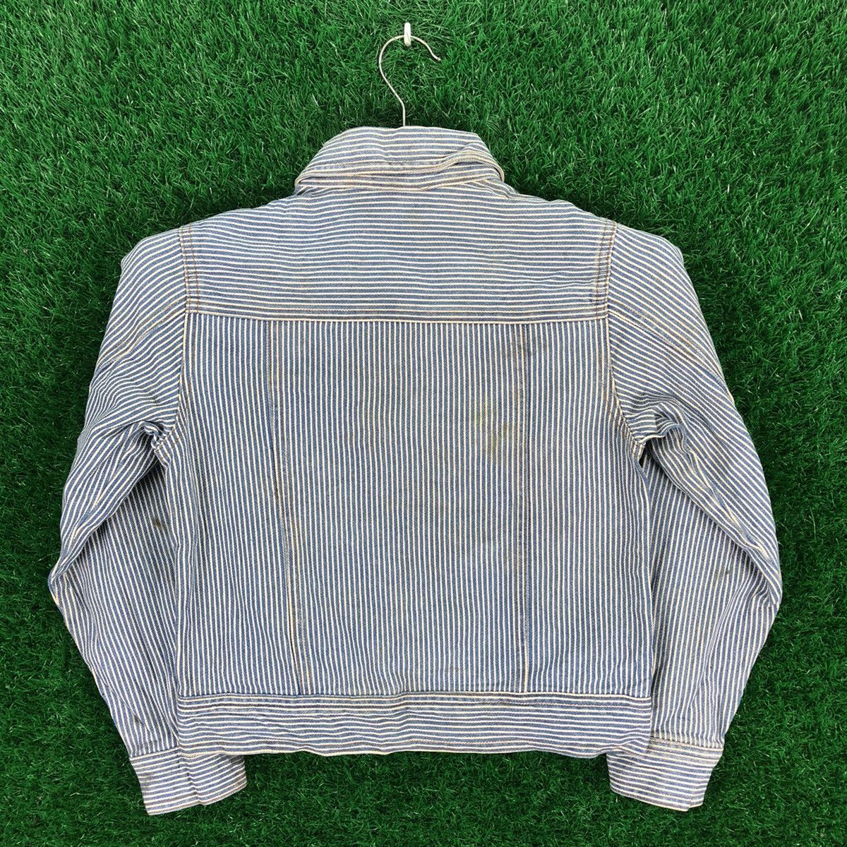 GU GU Japan Hickory Stripe Denim Jacket for Kid Size US XXS / EU 40 - 4 Thumbnail