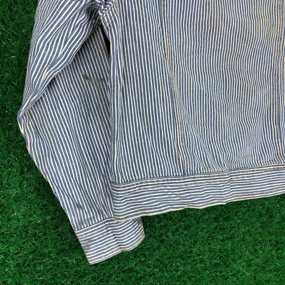 GU GU Japan Hickory Stripe Denim Jacket for Kid Size US XXS / EU 40 - 6 Thumbnail