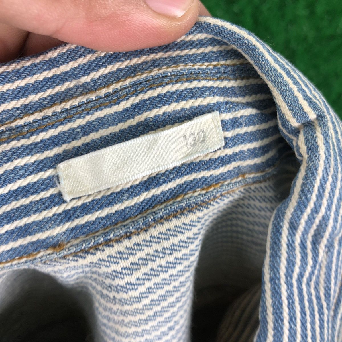 GU GU Japan Hickory Stripe Denim Jacket for Kid Size US XXS / EU 40 - 15 Thumbnail