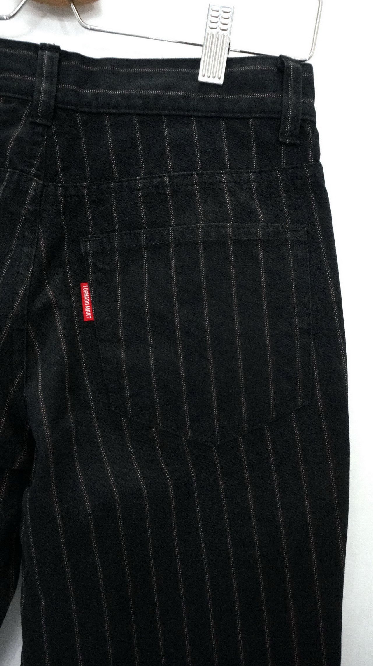 Japanese Brand TORNADO MART Japan Striped Buttonfly Flared Women's Pants Size 27" / US 4 / IT 40 - 5 Thumbnail