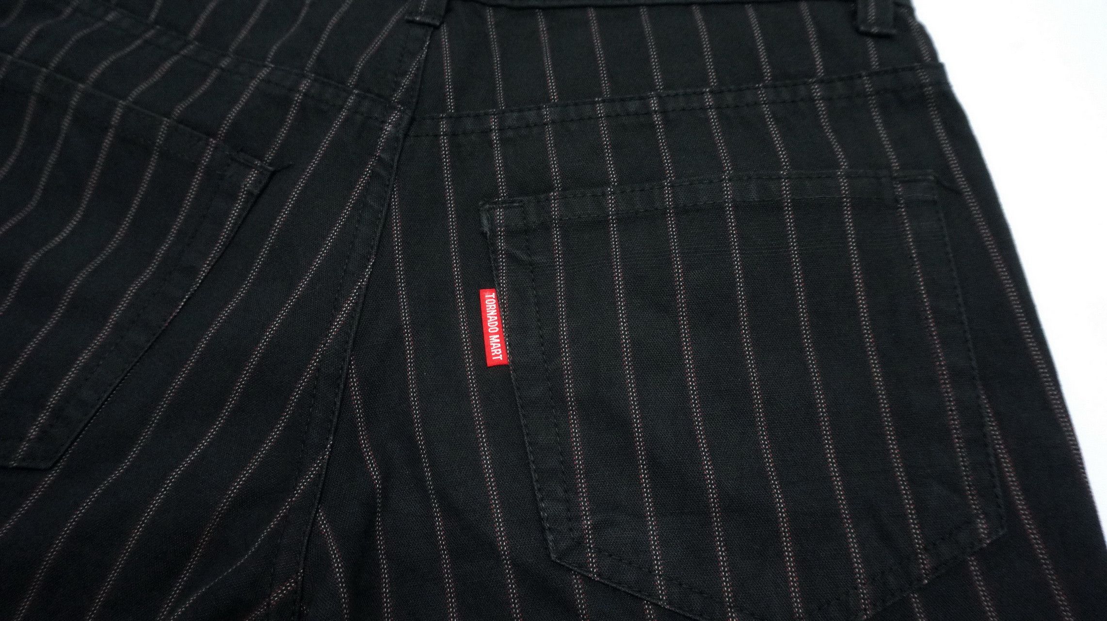Japanese Brand TORNADO MART Japan Striped Buttonfly Flared Women's Pants Size 27" / US 4 / IT 40 - 12 Thumbnail