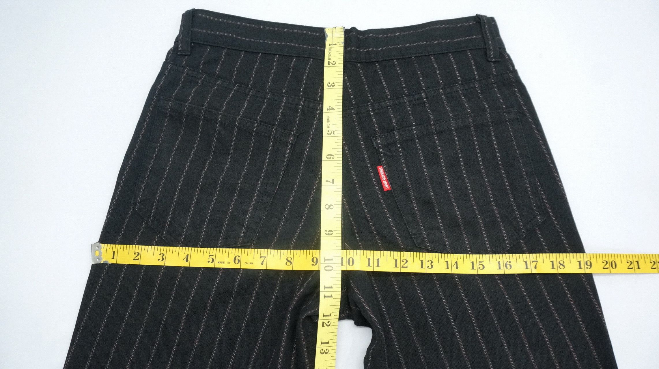 Japanese Brand TORNADO MART Japan Striped Buttonfly Flared Women's Pants Size 27" / US 4 / IT 40 - 11 Thumbnail