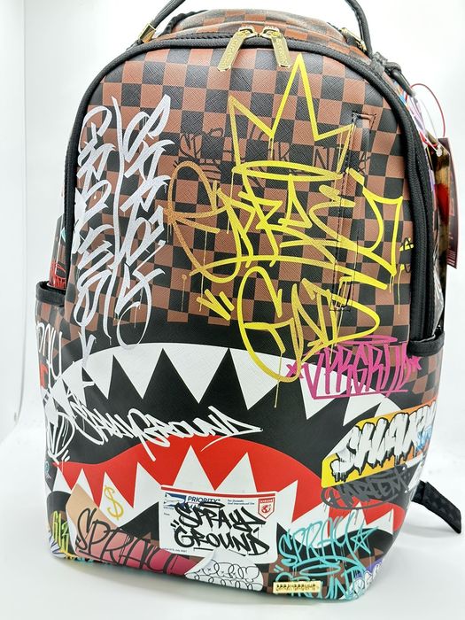 Sprayground Tagged Up Sharks In Paris Backpack