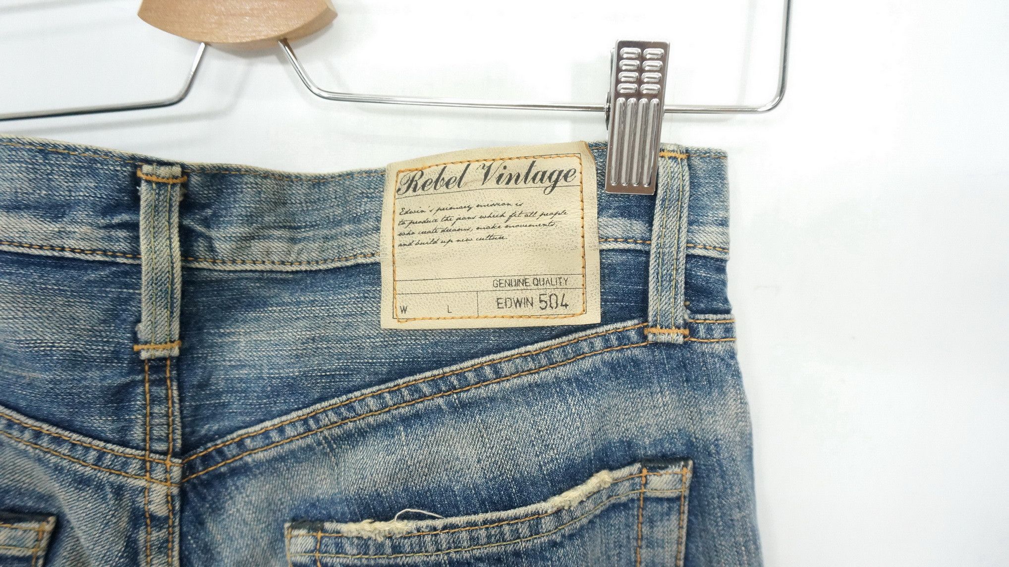 Edwin Rare! EDWIN 504 Rebel Vintage Rusted Aging Jeans Size US 30 / EU 46 - 13 Thumbnail
