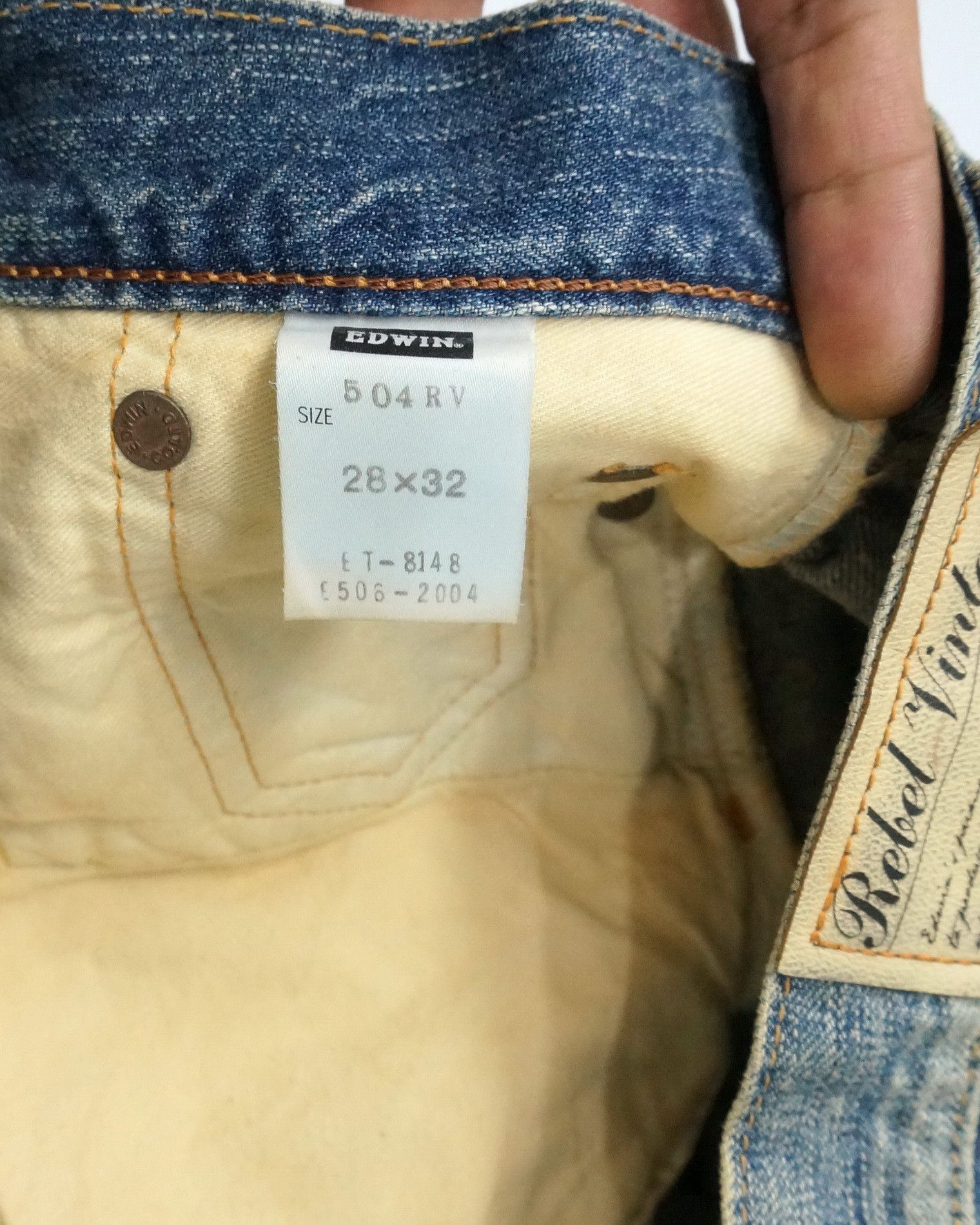 Edwin Rare! EDWIN 504 Rebel Vintage Rusted Aging Jeans Size US 30 / EU 46 - 14 Thumbnail