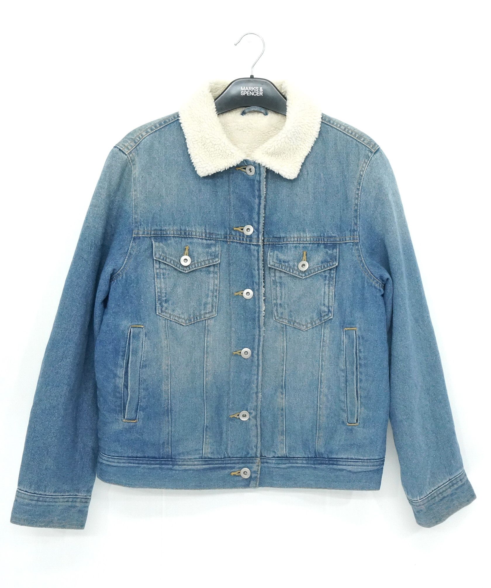 Japanese Brand 🔥🇯🇵 Japan GU Sherpa Fleece Soft Denim Jacket Size US S / EU 44-46 / 1 - 1 Thumbnail